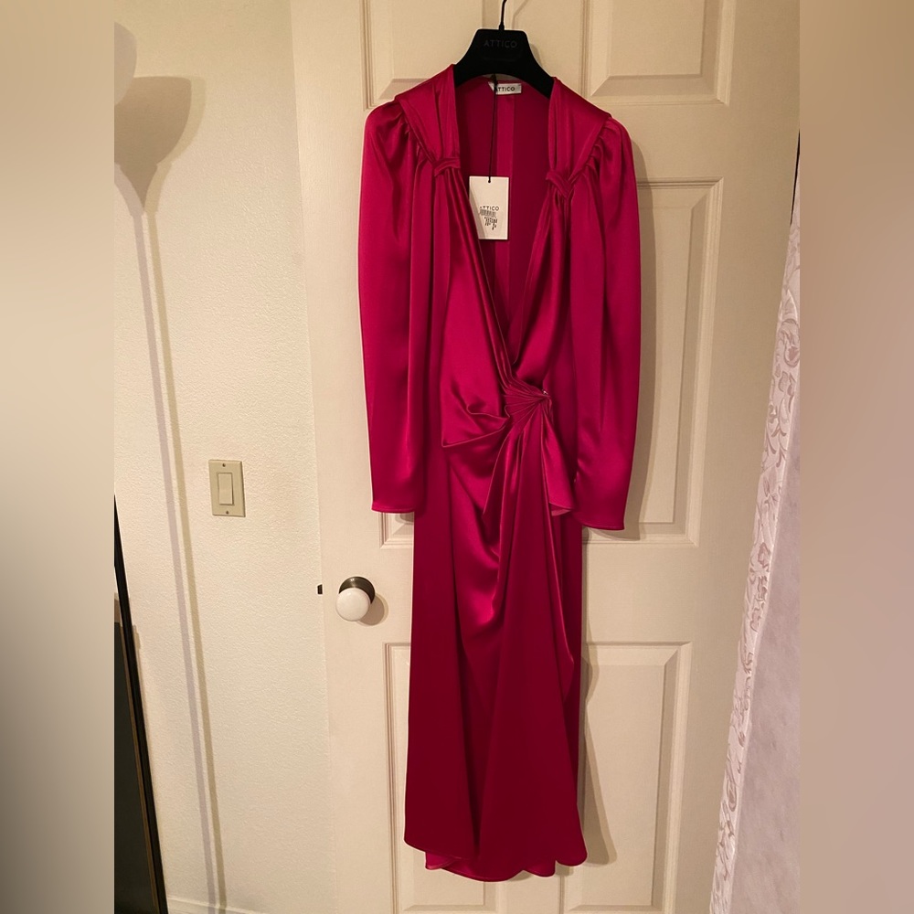 THE ATTICO DRESS WORN 1 TIME. FUCHSIA COLOR
